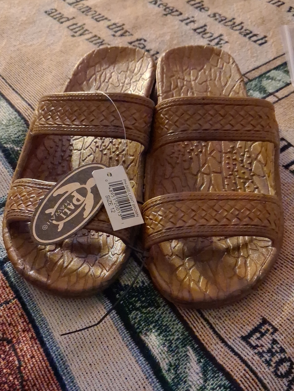 Pali Hawaii Metallic Gold Men's Slide Sandals